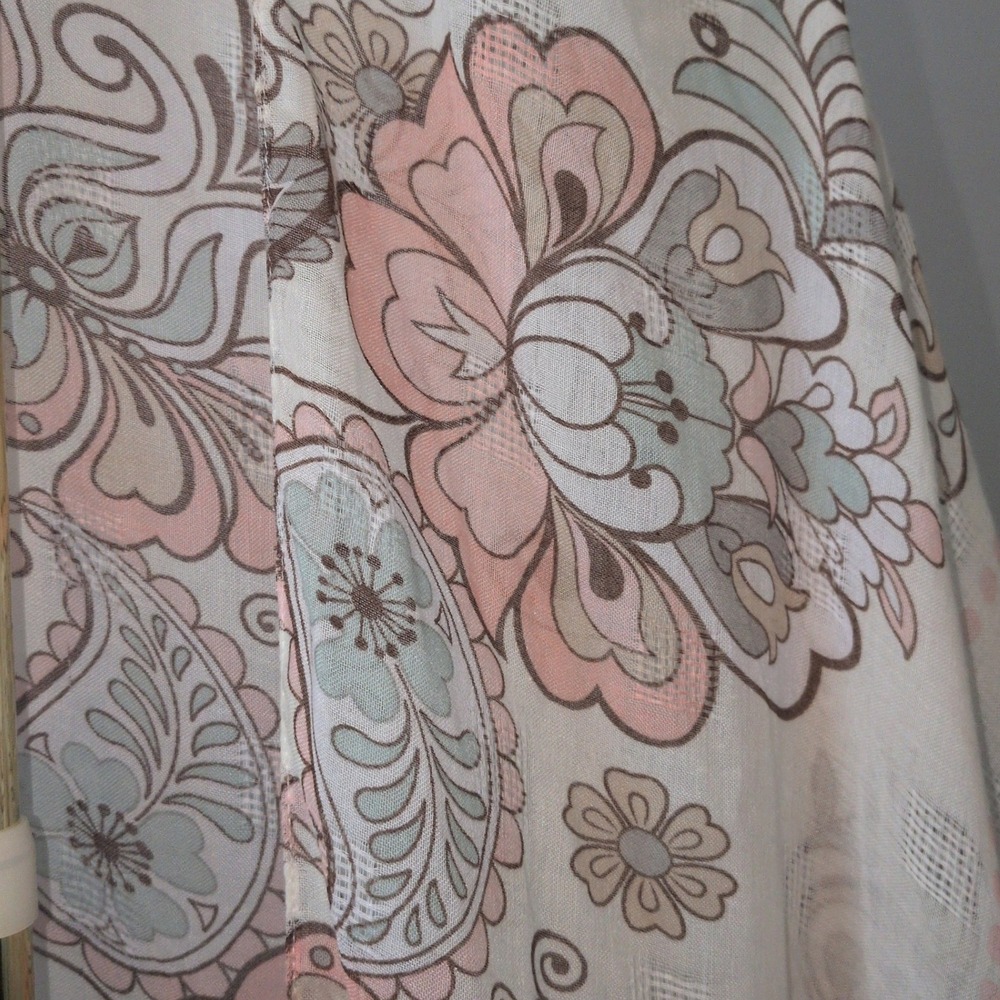 NWT Riah Fashion Kimono Women One Size Cream Pink Floral Butterfly Tassel Boho - Picture 10 of 13